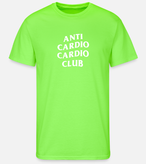 T-shirt “ANTI CARDIO CARDIO CLUB” – L’ironie en mouvement