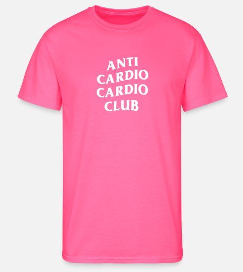 T-shirt “ANTI CARDIO CARDIO CLUB” – L’ironie en mouvement