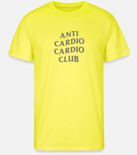 T-shirt “ANTI CARDIO CARDIO CLUB” – L’ironie en mouvement